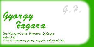 gyorgy hagara business card